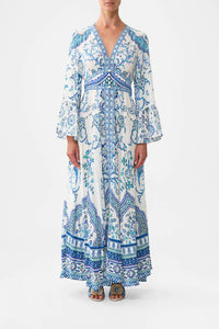Camilla - Shaped Waistband Dress With Ruffle Sleeve