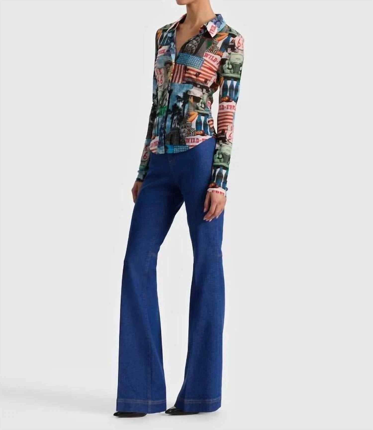 Alice + Olivia - Jade Button Down Top