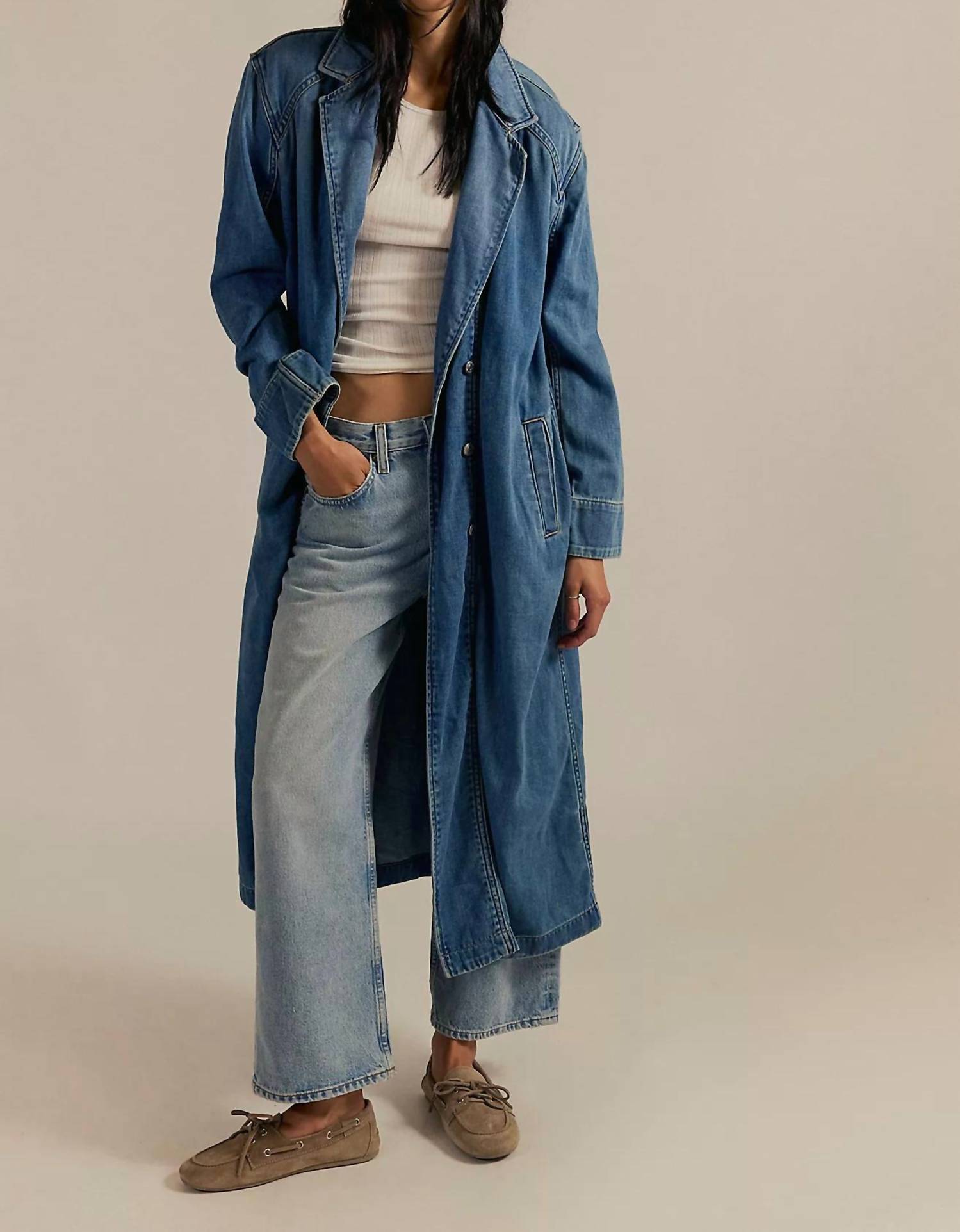 We The Free Women's Monique Indigo Duster in blue - women's jacket