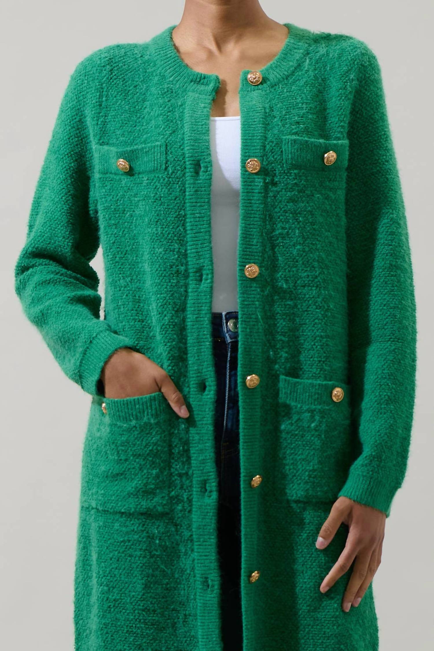 Sugarlips - Sanford Button Down Midi Cardigan