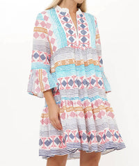 Oliphant - Bell Sleeve Tiered Mini Dress