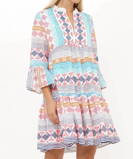 Oliphant - Bell Sleeve Tiered Mini Dress