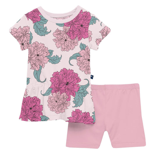 Kickee - Girl's Short Sleeve Outfit Set