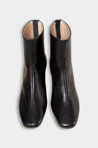 Ann Mashburn Women's Zip-back Boots in black leather - women's shoe - detail view
