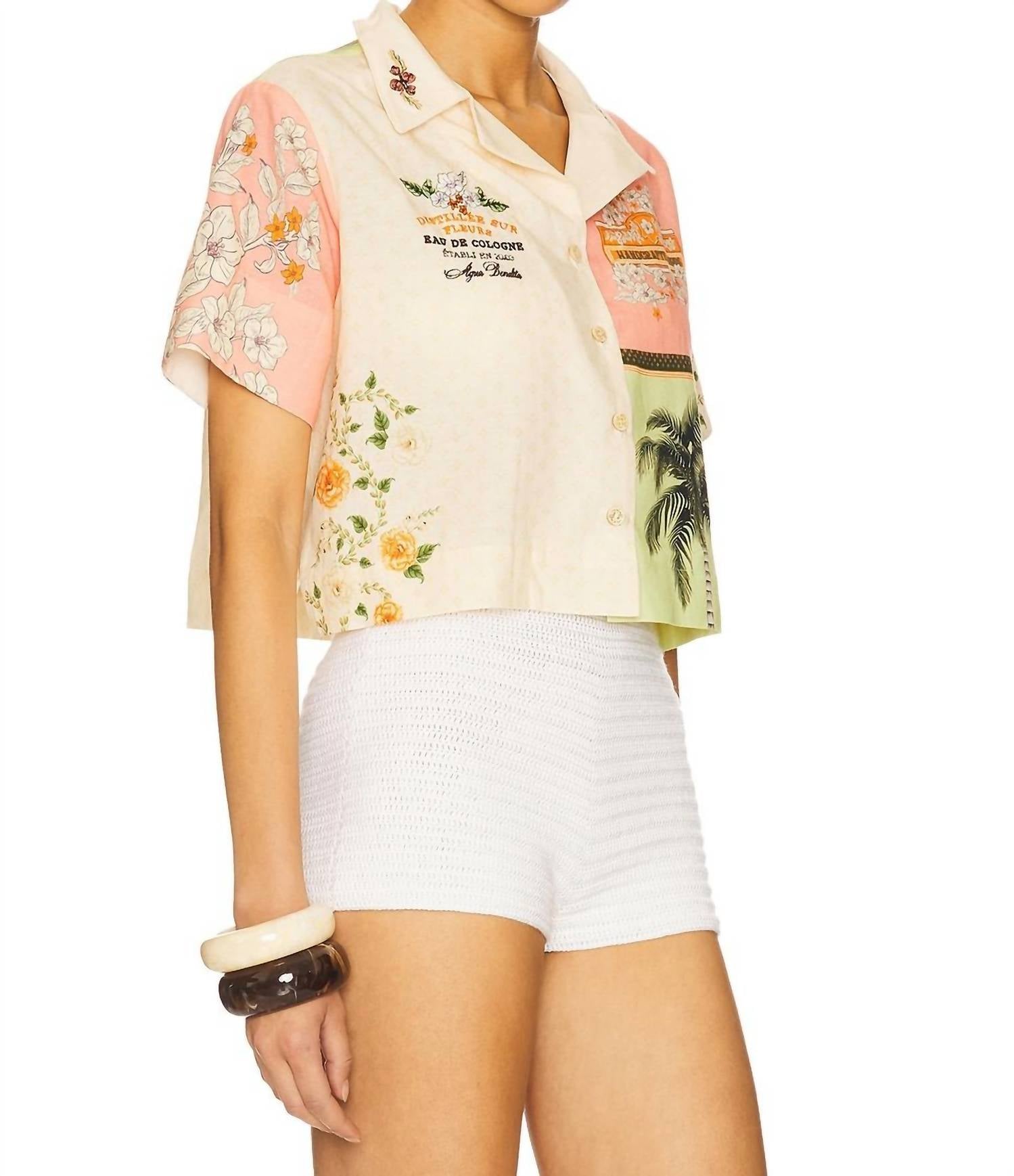 Agua Bendita - Itsy Cropped Short-sleeve Shirt