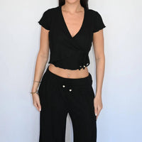 Vintage Havana - Novelty Rib Wrap Tee
