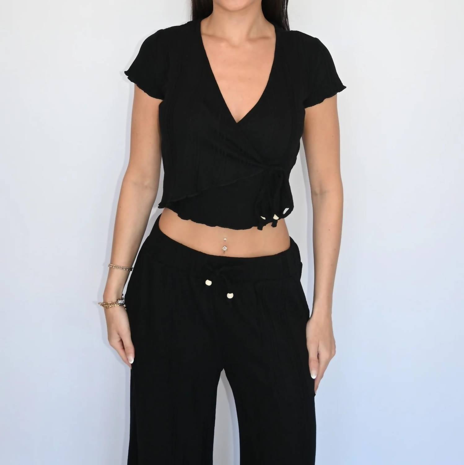Vintage Havana - Novelty Rib Wrap Tee