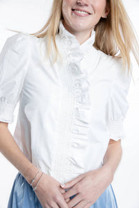The Burgess Collection - Kiki Ruffle Cotton Shirt