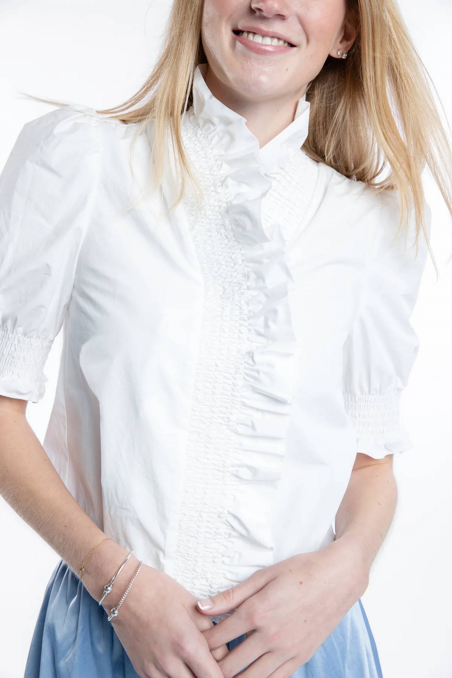 The Burgess Collection - Kiki Ruffle Cotton Shirt