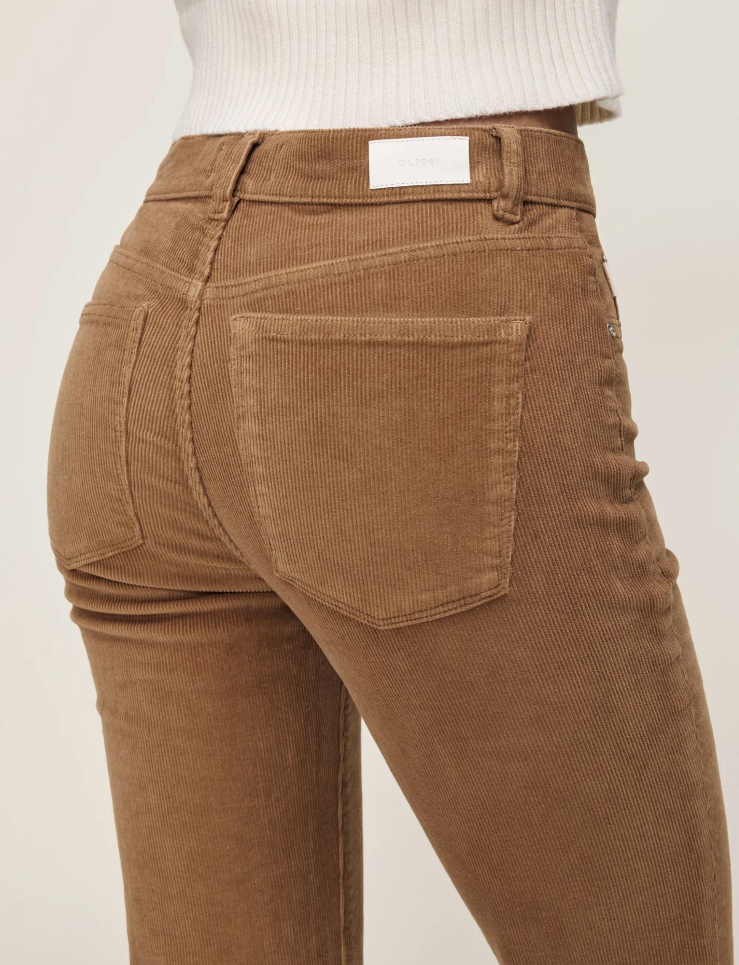DL1961 - Women's Bridget Crop Jeans in teakwood corduroy - women's jeans - alternate view