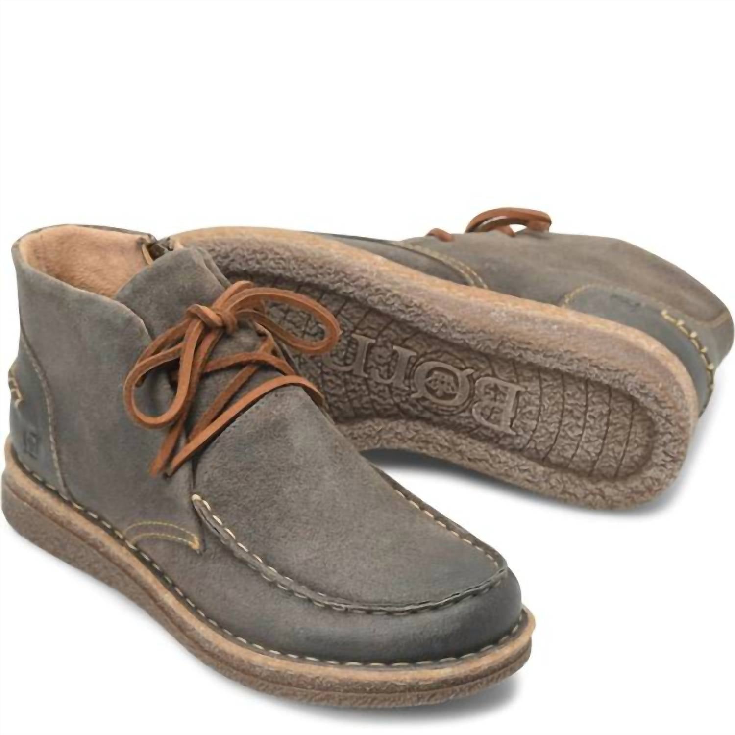 Born Women's Analia Moc-toe Ankle Boot in dark gray - women's shoe - alternate view