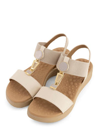 Andrea Women's T-strap Wedge Sandal in white - women's sandal - view 4