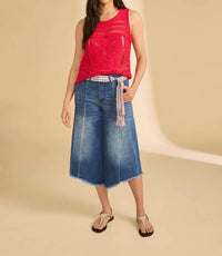 Fdj - Loose Mid-rise Hi-low Crop Jeans