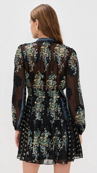 Ulla Johnson - Maris Necktie Long Sleeve Mini Dress