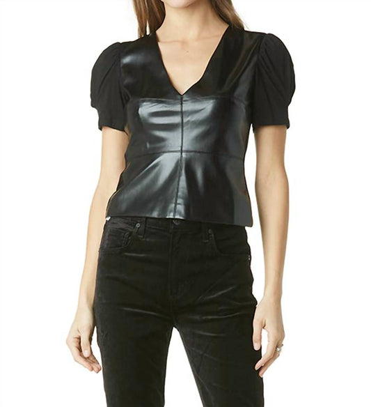 Harper Vegan Leather Top