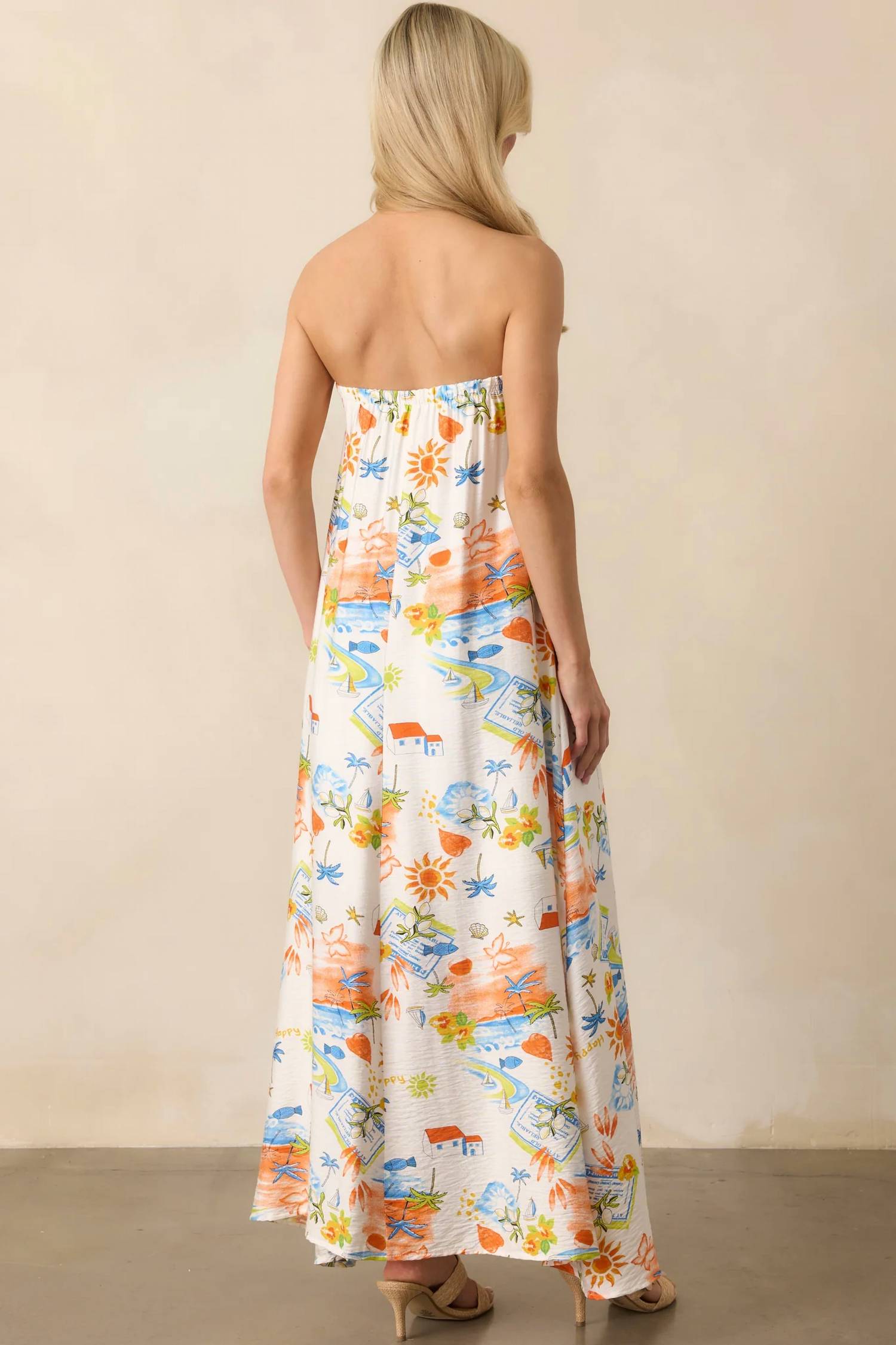 Meet Me In Santorini - Mediterranean Daydream Tube Maxi Dress
