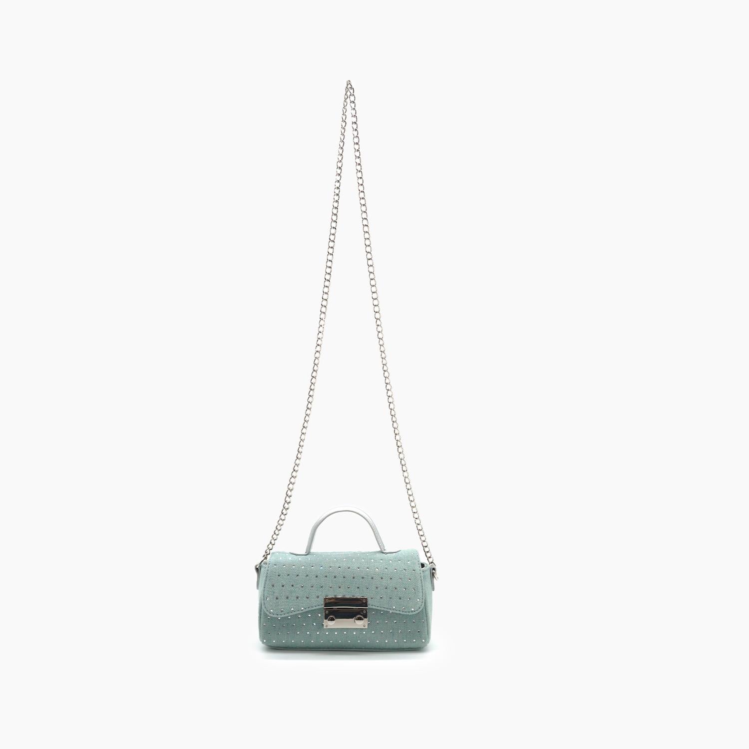 Like Dreams - Women's Beagle Studded Denim Crossbody Bag