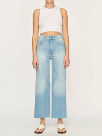 DL1961 - Women's Hepburn Wide Leg Jeans in blue 1 - women's jeans - detail view