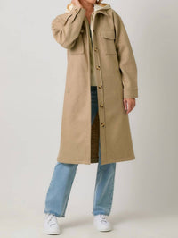 Mystree - Twofer Hoodie Solid Coat