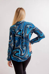 Apny - Button Up Roll Up Sleeve Top