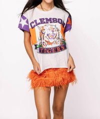 Queen Of Sparkles - Clemson Vintage Stadium Star Tee