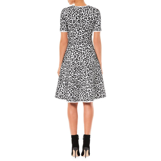 Carolina Herrera - Leopard Print Knit Flare Dress