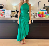One and Only Collective Tiffy Midi Dress in kelly green - women's dress