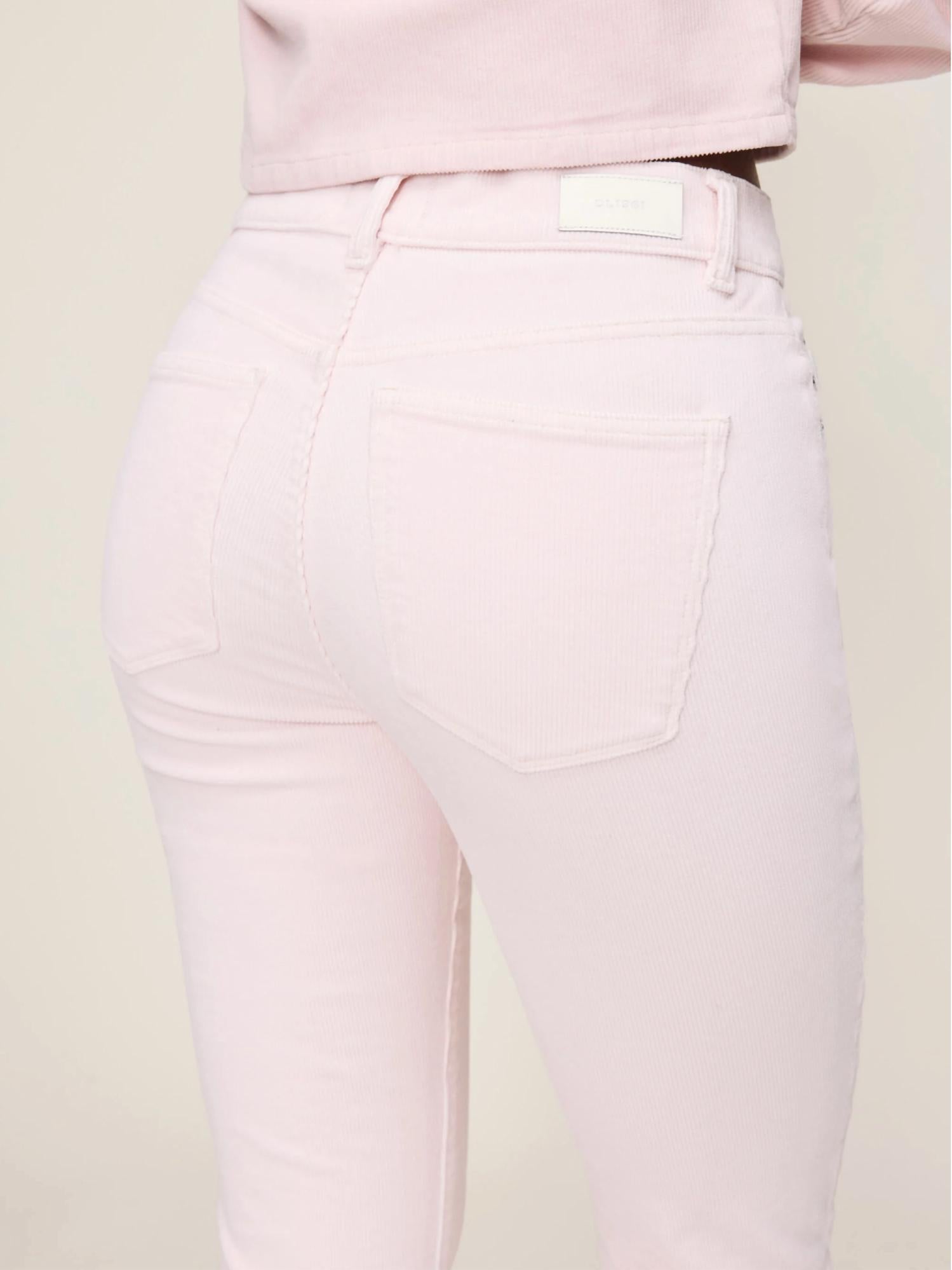DL1961 - Women's Bridget Boot Cord Jeans in powder pink - women's jeans - view 5