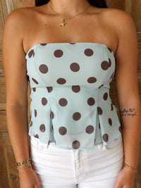 Tic Toc - The Macchiato Strapless Top