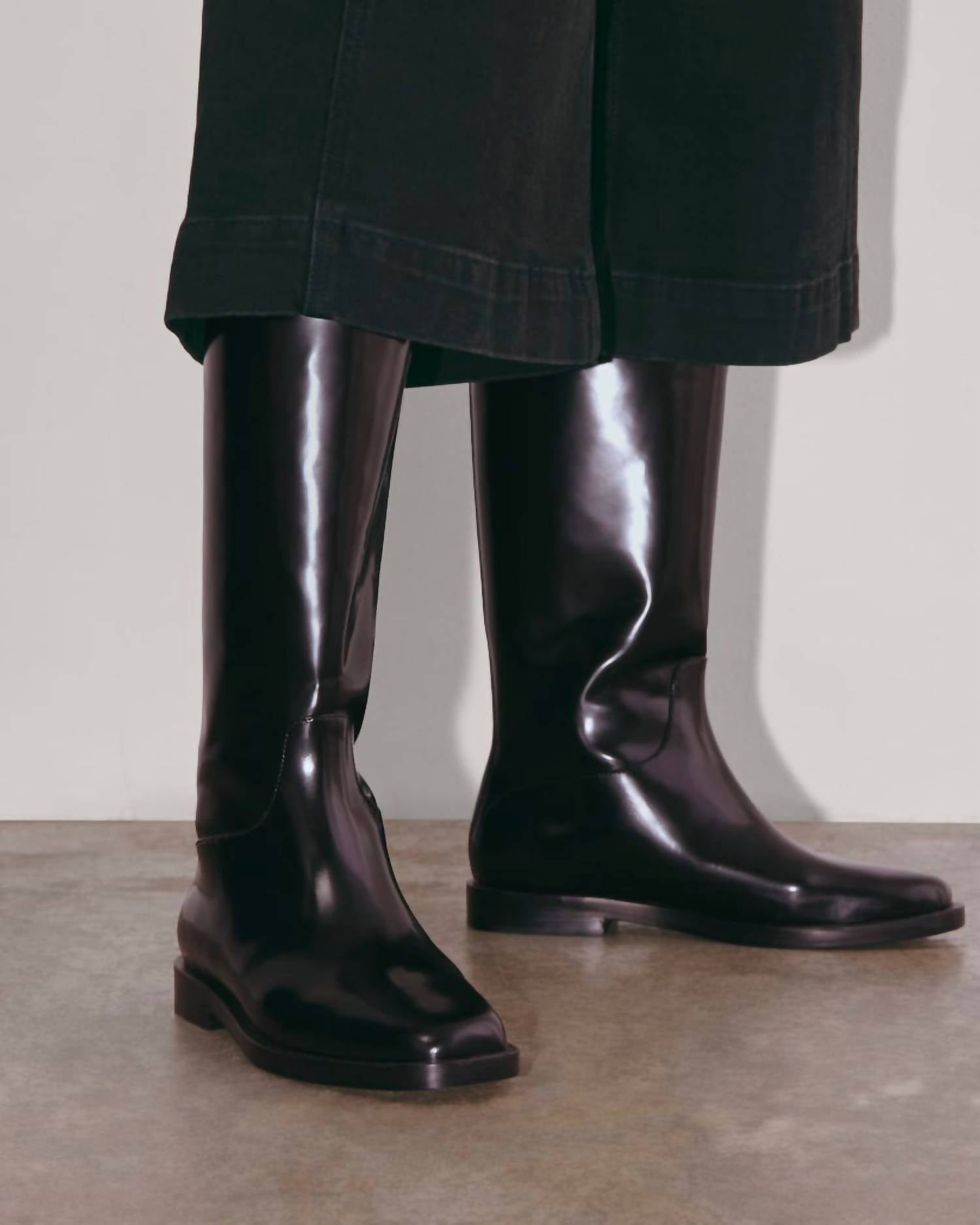 Everlane Women's Riding Patent Leather Knee-high Boots in black - women's shoe - view 6