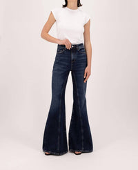 Icon Denim LA Stella Flared Jeans in deep blue - women's jeans