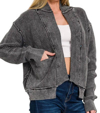 ZENANA Livin' on the Edge Jacket in black - women's jacket