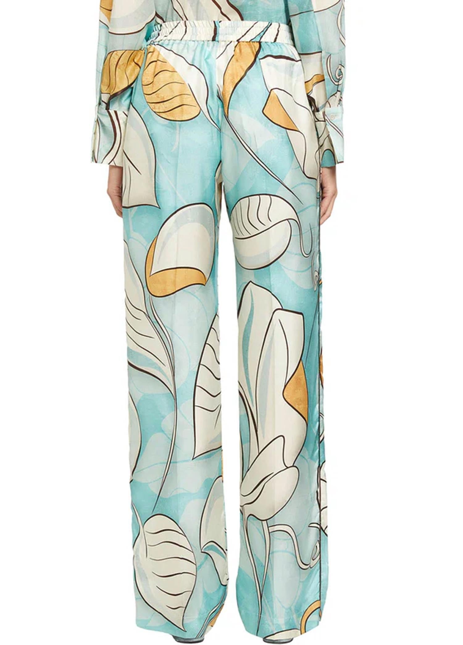 F.R.S. For Restless Sleepers - Emera Geometric Leaves Shirt And Doride Pant Set