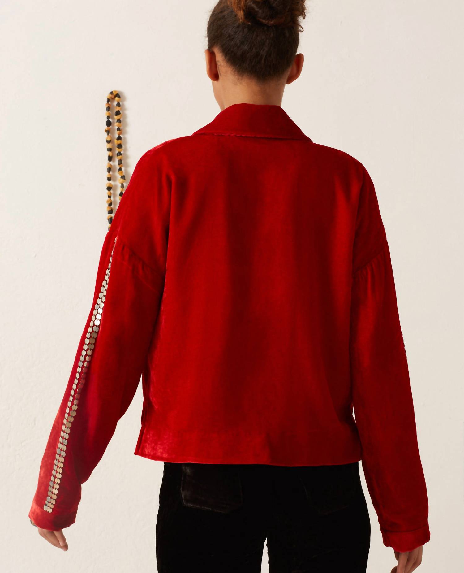 Alix Of Bohemia - Dylan Ruby Velvet Tunic Top