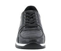 Sio Men's Maverick Croco Sneaker in black - men's sneaker - alternate view