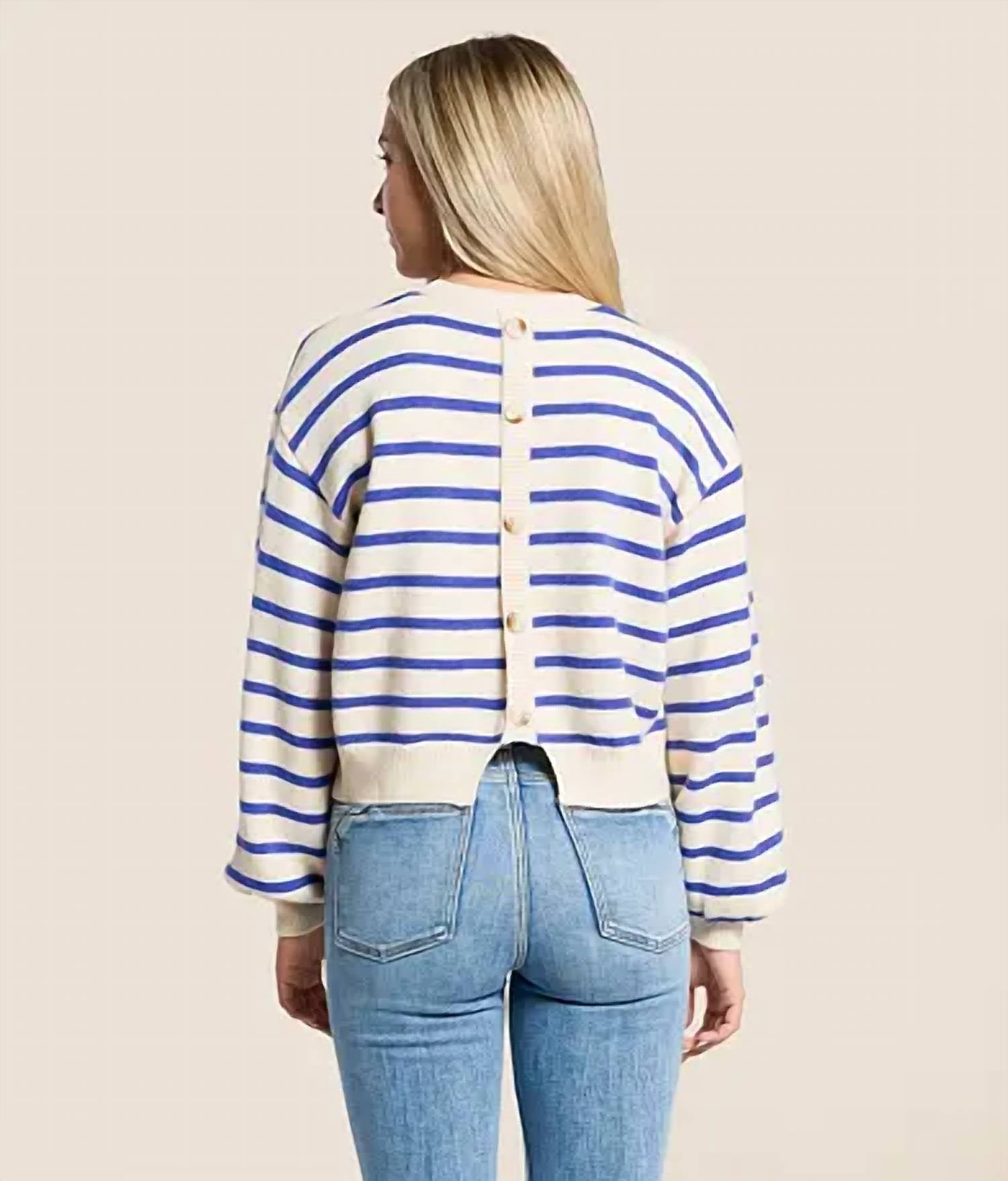 Hyfve - Striped Boxy Crew Neck Top