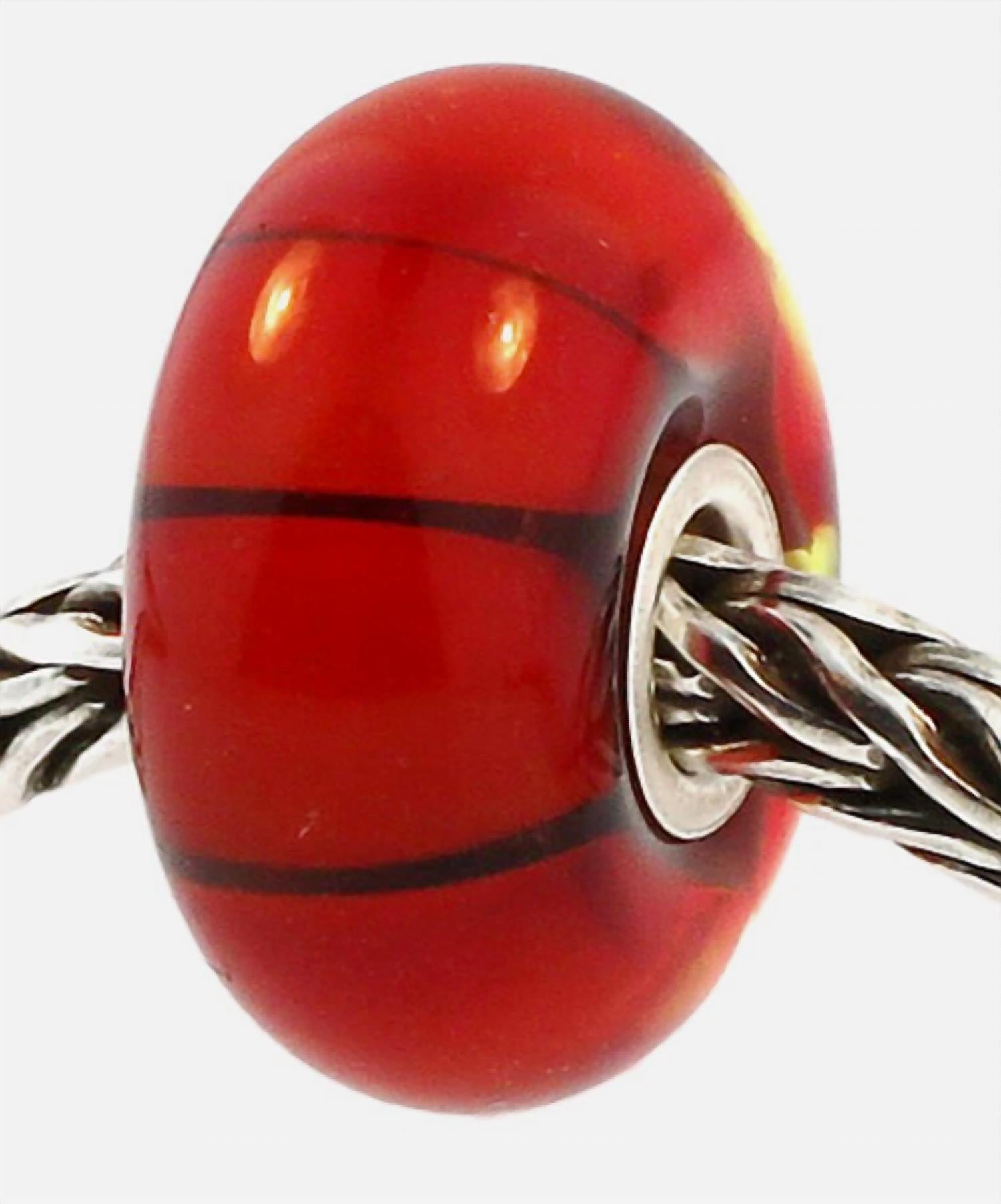 Trollbeads - Women's Pumpkin Glass Bead Charm