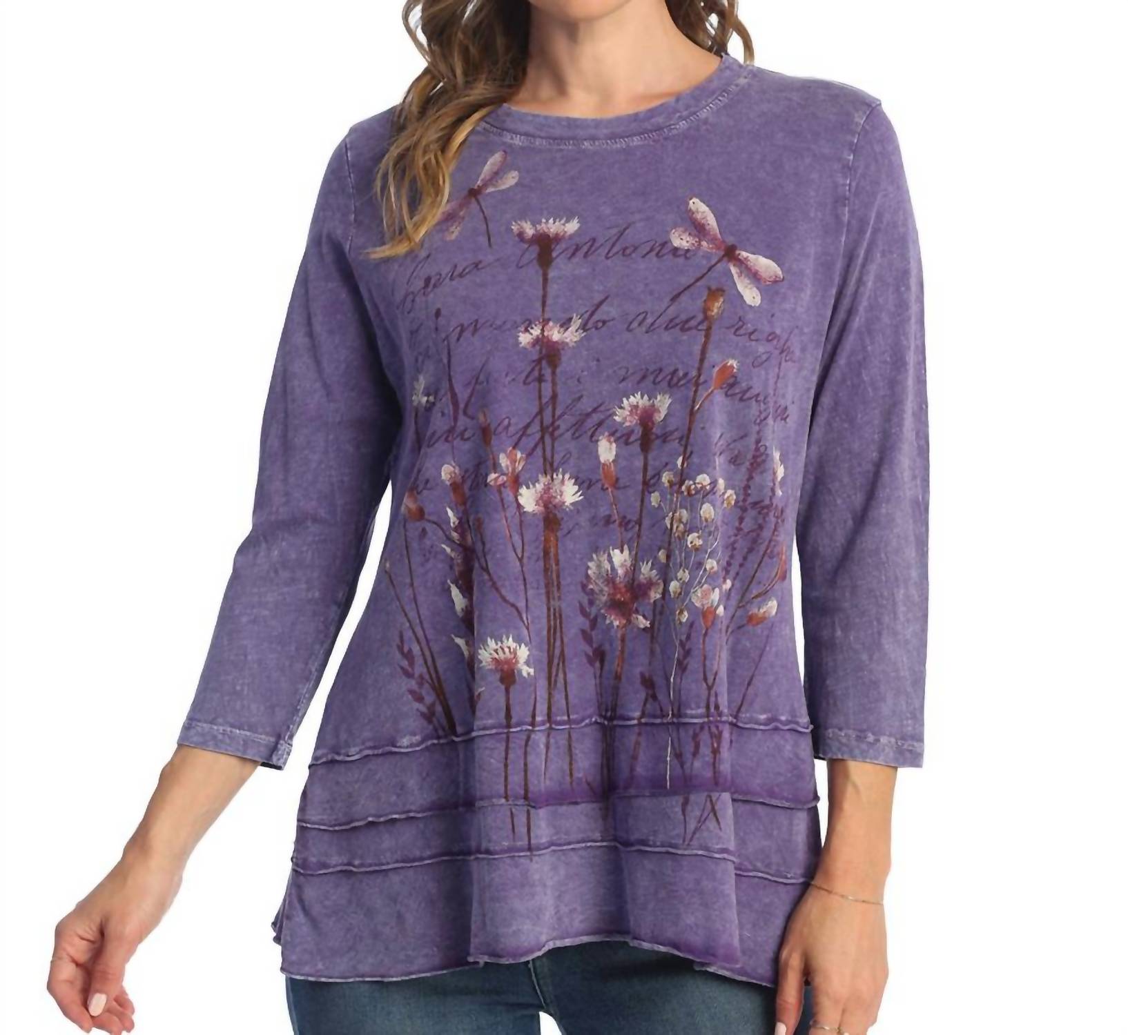 Jess & Jane - Campo Mineral Washed Cotton Layered Top - Plus