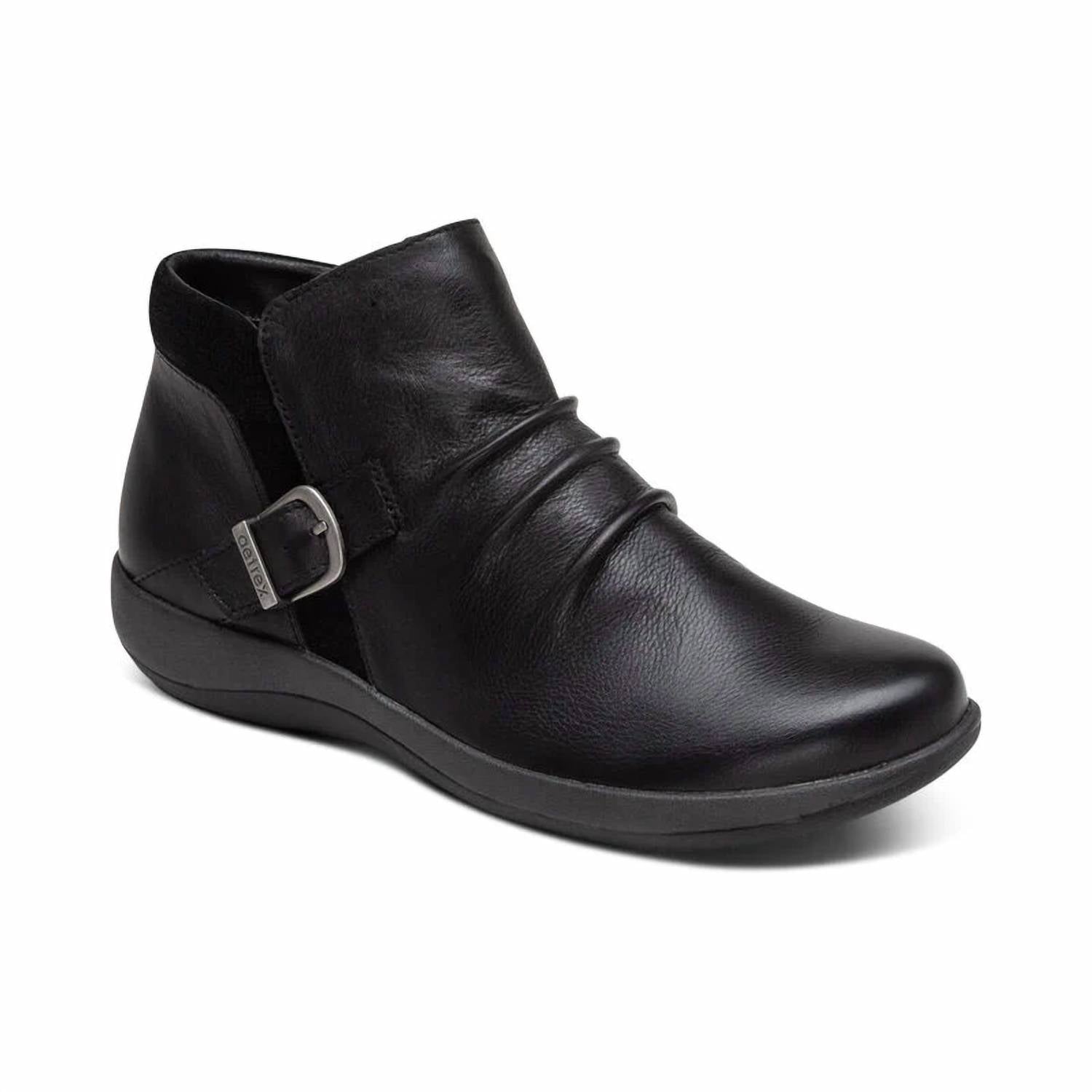 Aetrex Women's Luna Ankle Boot in black - women's shoe - alternate view