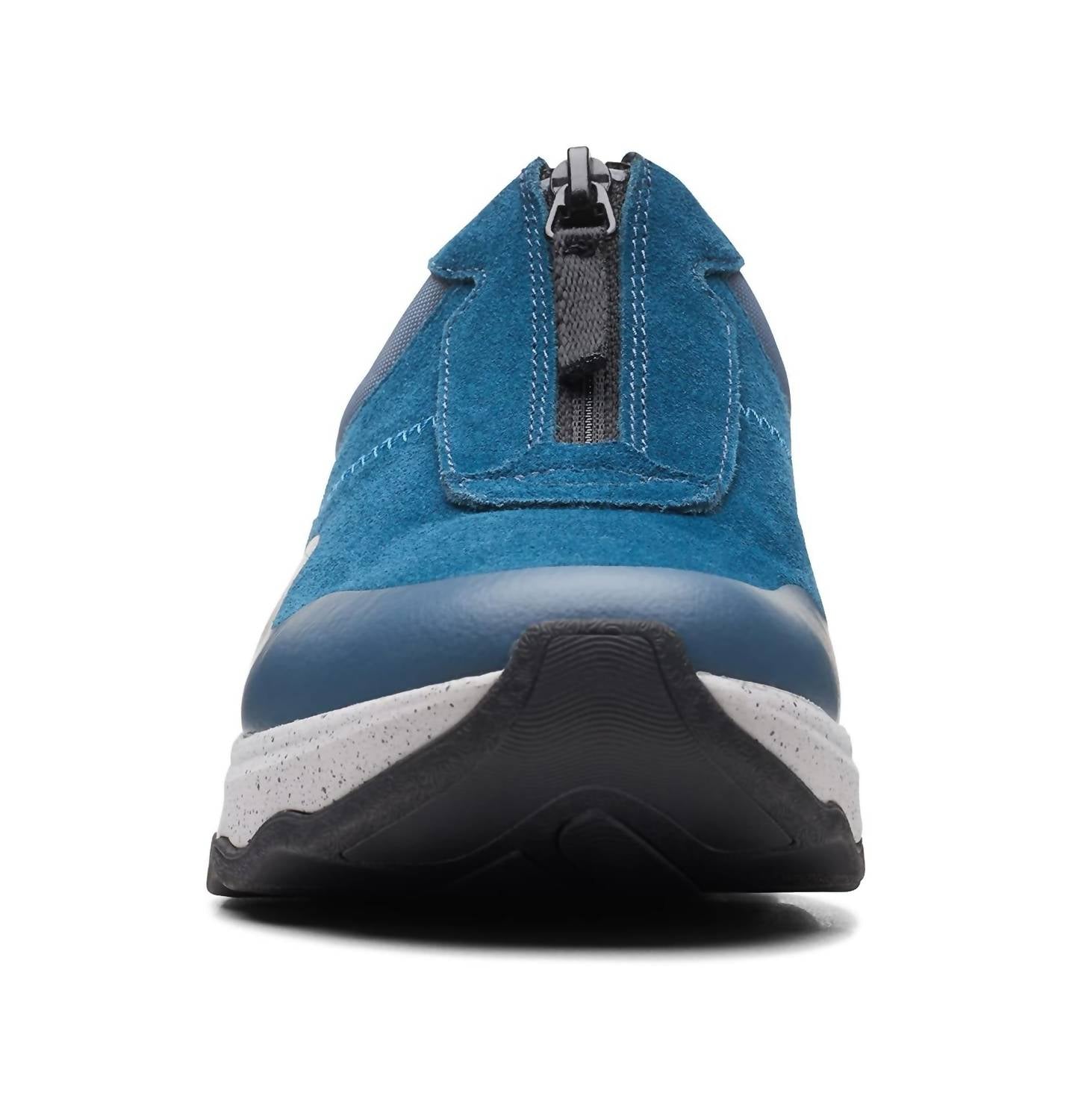 Clarks Women's Jaunt Way Clog in blue grey suede - women's shoe - view 4