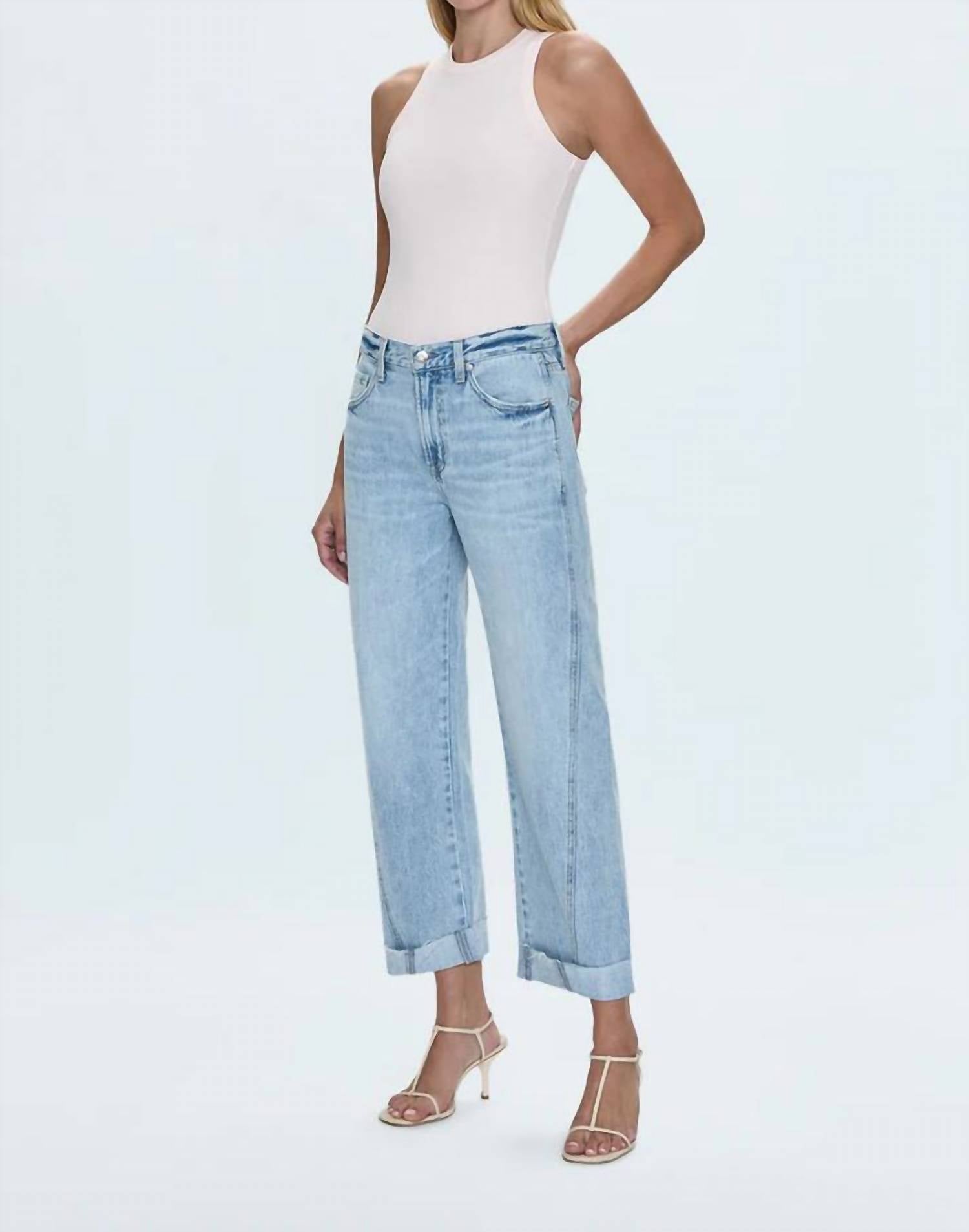 Pistola - Kacey Mid Rise Cuffed Straight Jean