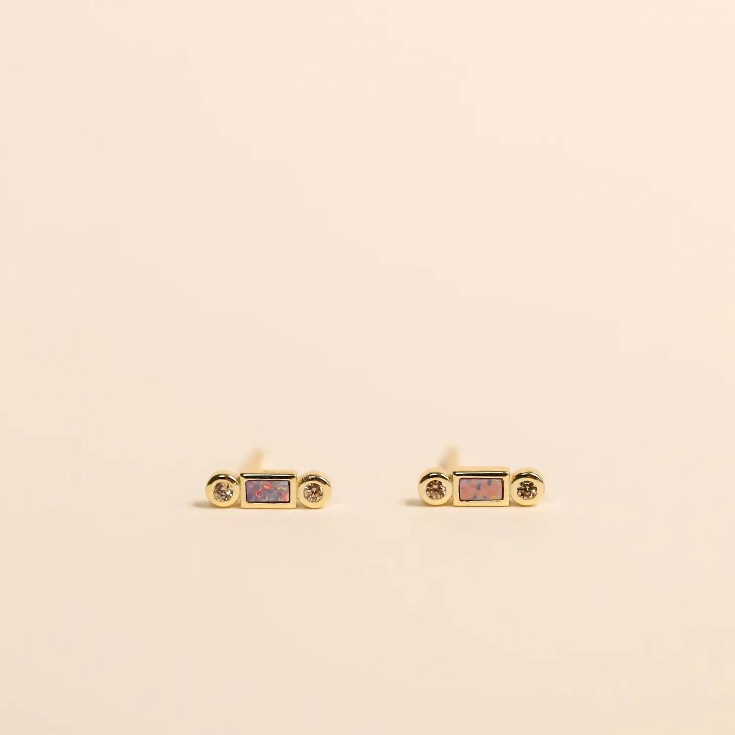 Jaxkelly - Women's Bar Opal Earrings