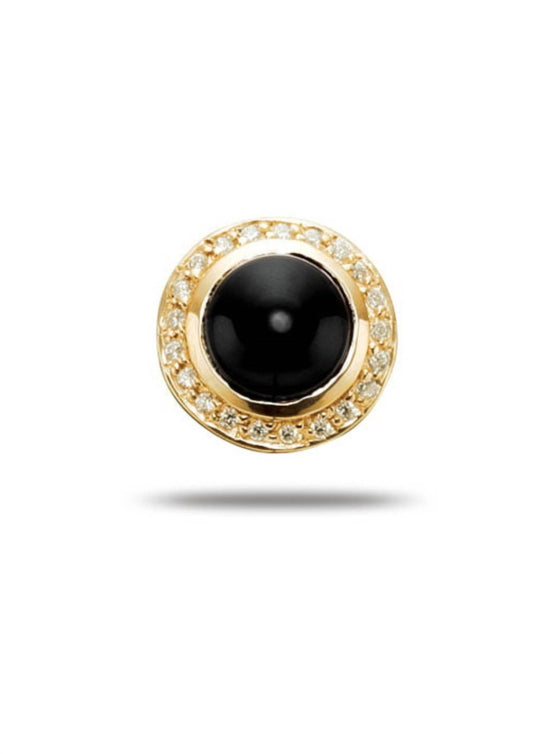 Story Jewellery - Women's Deep Eyes Onyx Button Pendant Bracelet