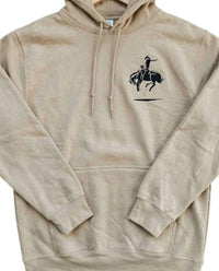 Buckin Barn Unisex - Bronc Hoodie in tan - women's top - detail view