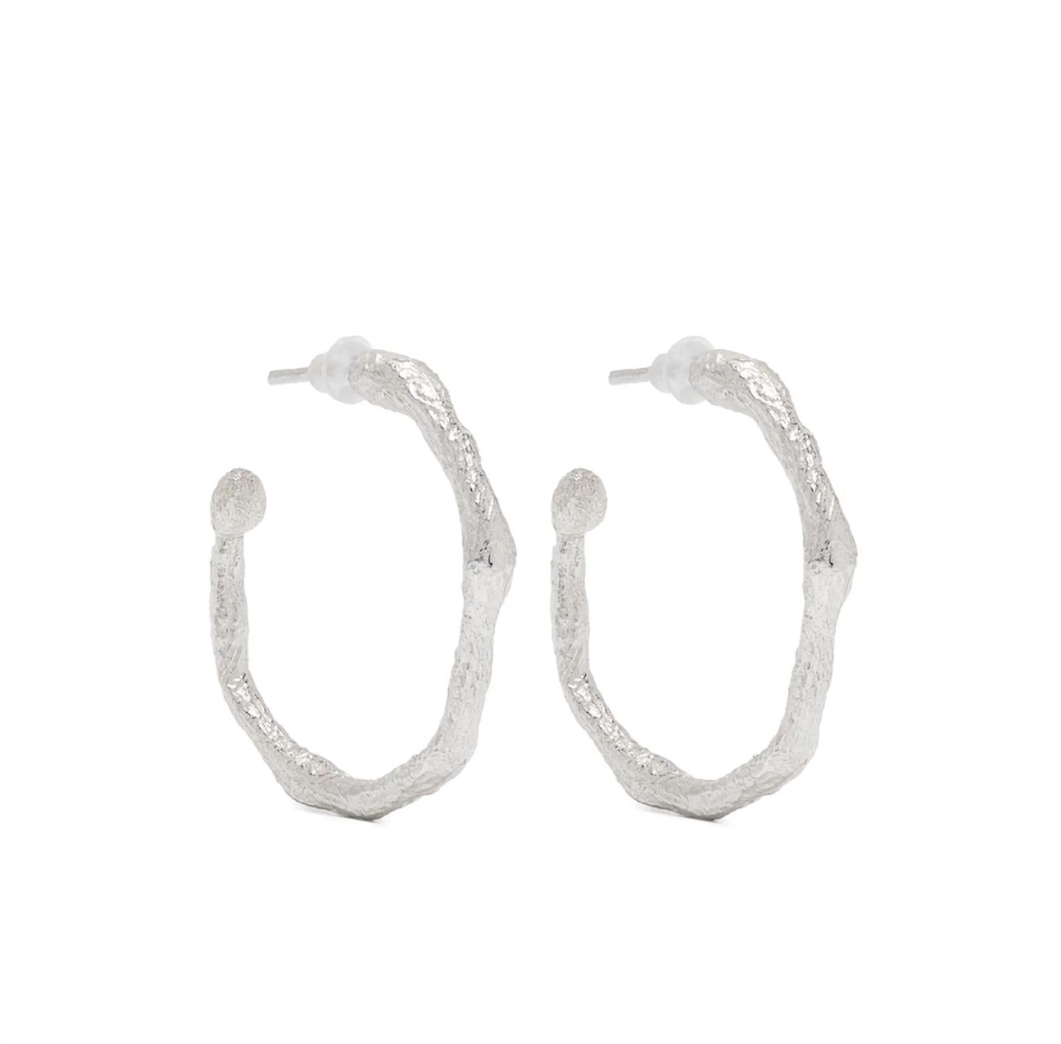 forte forte Women's Small Hoop Earrings in argento silver - women's jewelry