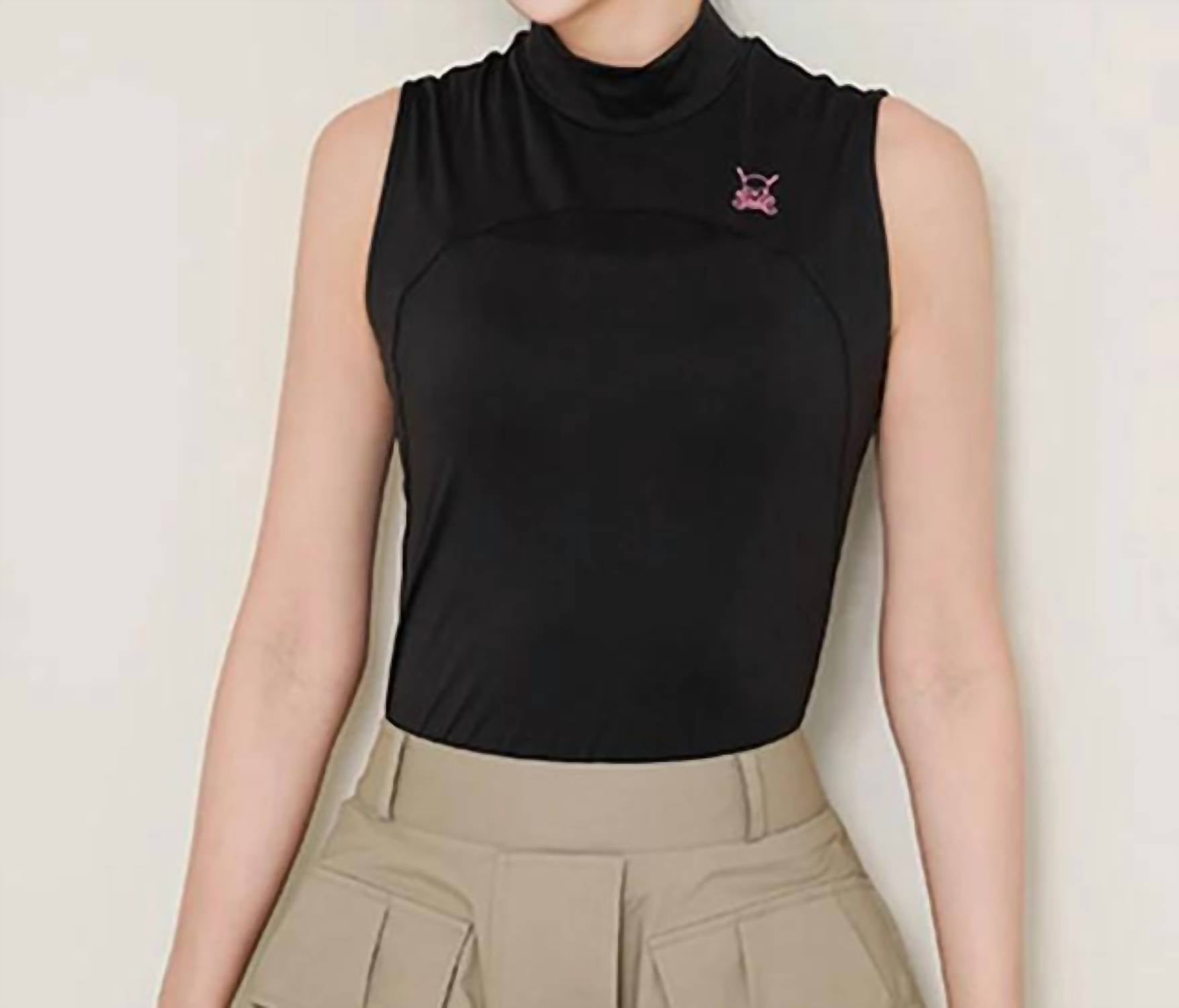 Chucuchu - Front Mesh Half Neck Top
