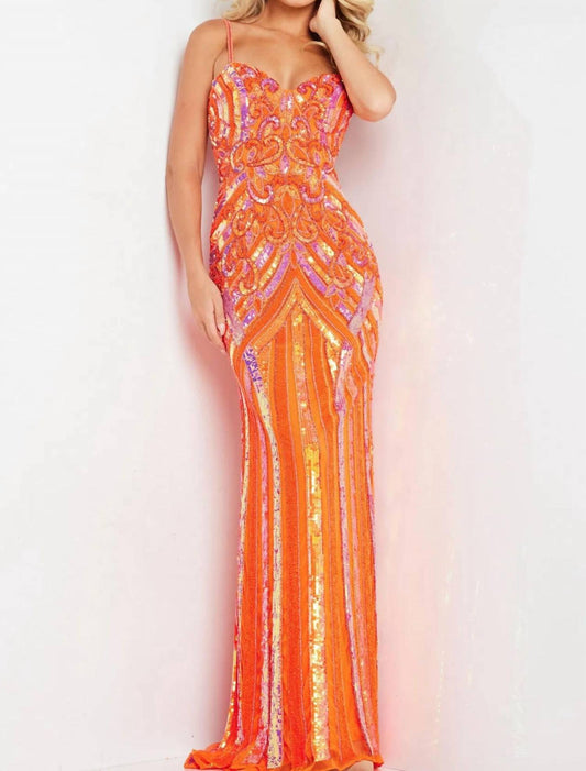Jovani - Beaded Sheath Prom Dress