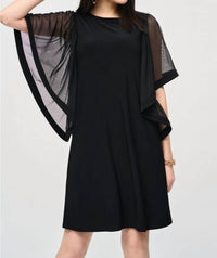 Joseph Ribkoff - Mesh Butterfly Bell Sleeve Dress