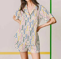 Katie Kime - Tennis Time Pajama Shorts Set
