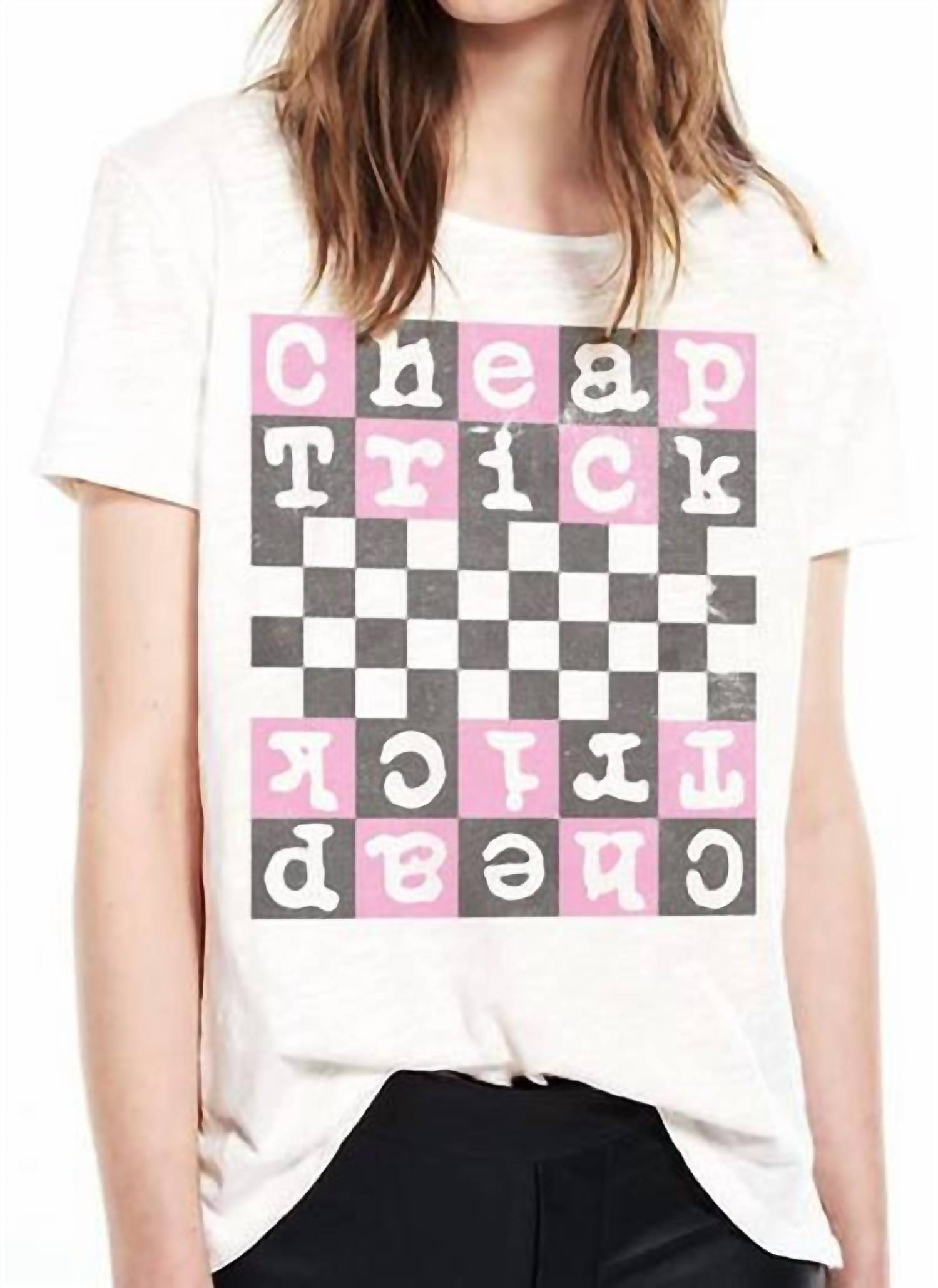 Cheap Trick Checkerboard Crop Tee